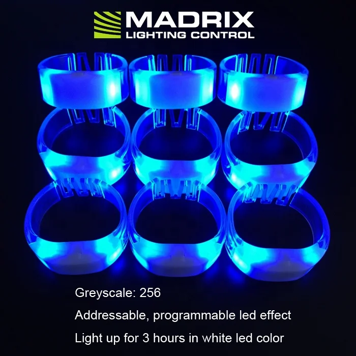 
3 Channels 256 Grayscale DMX Remote Controlled Led Bracelet for Event 