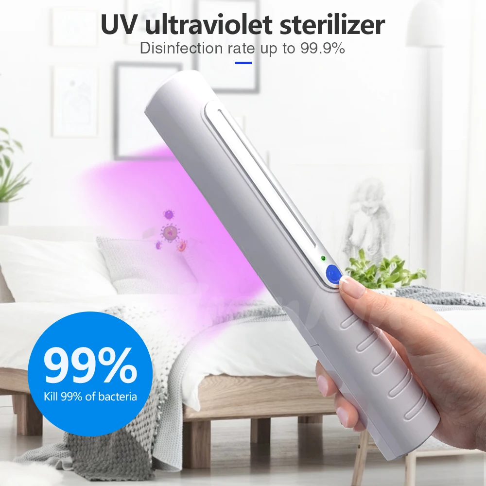 UV-C легкий портативный складной УФ стерилизатор палочка ультрафиолетового света для путешествий и дома отеля туалет автомобиль животное чистящее