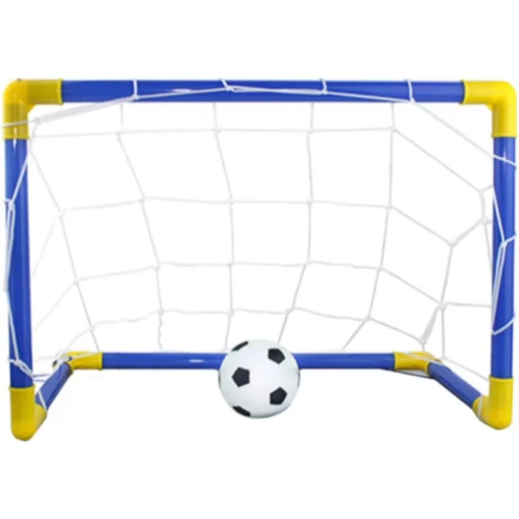 1 Set Mini Football Goal Soccer Ball and Net with Pump Foldable Soccer Goals