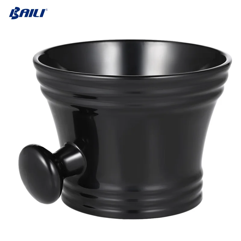 Salon Hot Sale Barber Beard Brush Bowl mustache mug Shaving Soap Bowl With Handle accepted Custom Logo
