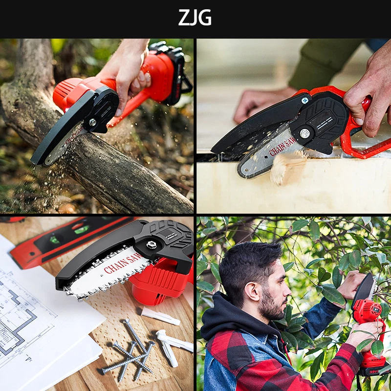 Small Size Tree Cutting Chainsaw 4 Inch 6 Inch Lithium Battery Powered Portable Chainsaw