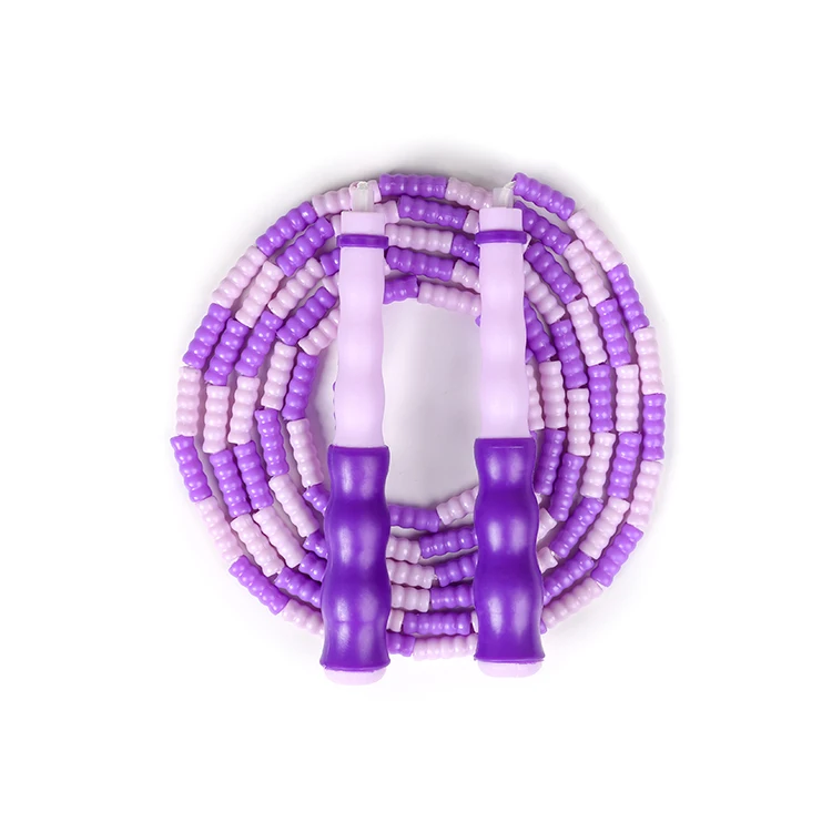 promotional wholesale skipping rope sports adult kids beaded jump rope for crossfit