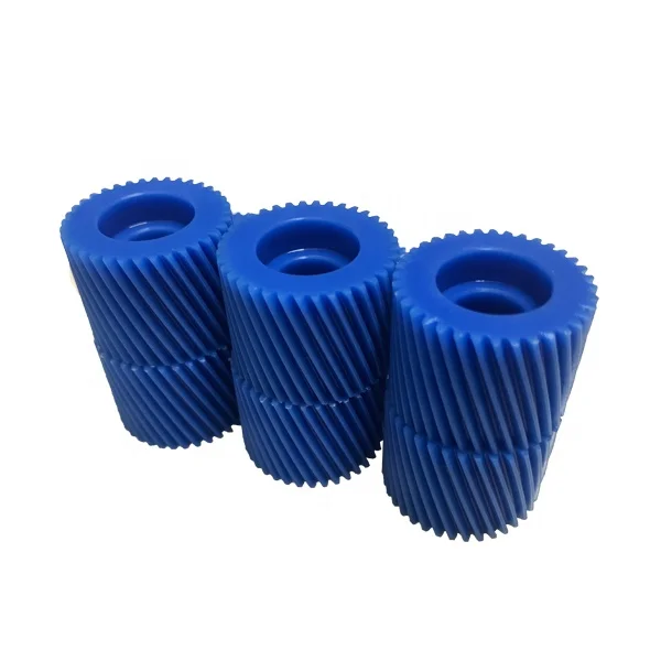 Hobbing processing cnc machining plastic material colored nylon spur gear for various machines