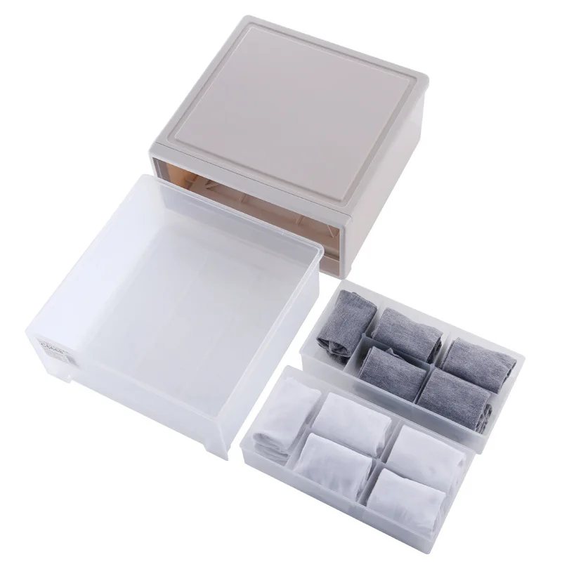 hot sale drawer storage box Plastic Household Locker Wardrobe Storage Box clothes underwear socks organiser storage box
