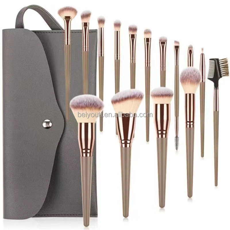 professional 15 pcs makeup brush set Eye shadow brush private label Nose Shadow Foundation Brush Eye Shadow Beauty Tools