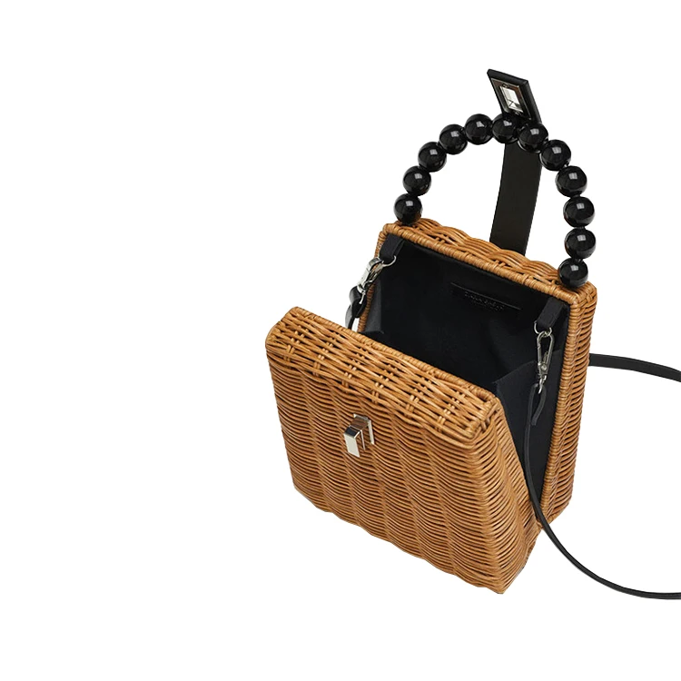 Super September Hot Sale Beach  Straw Bag Personalized Rattan Leisure Package Mini Round Lady Straw Bag