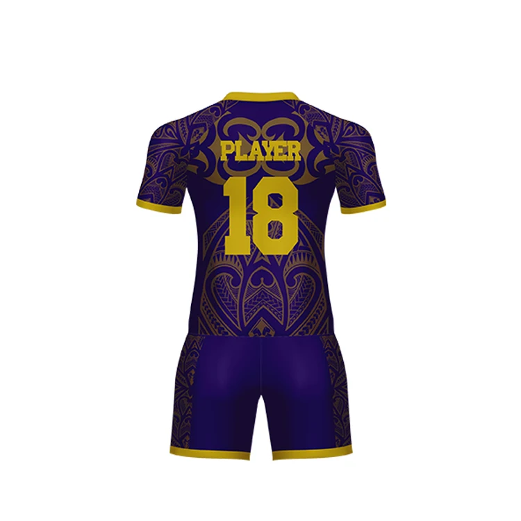 Custom sublimated printed purple rugby jersey shirt all blacks rugby jersey high quality rugby uniform