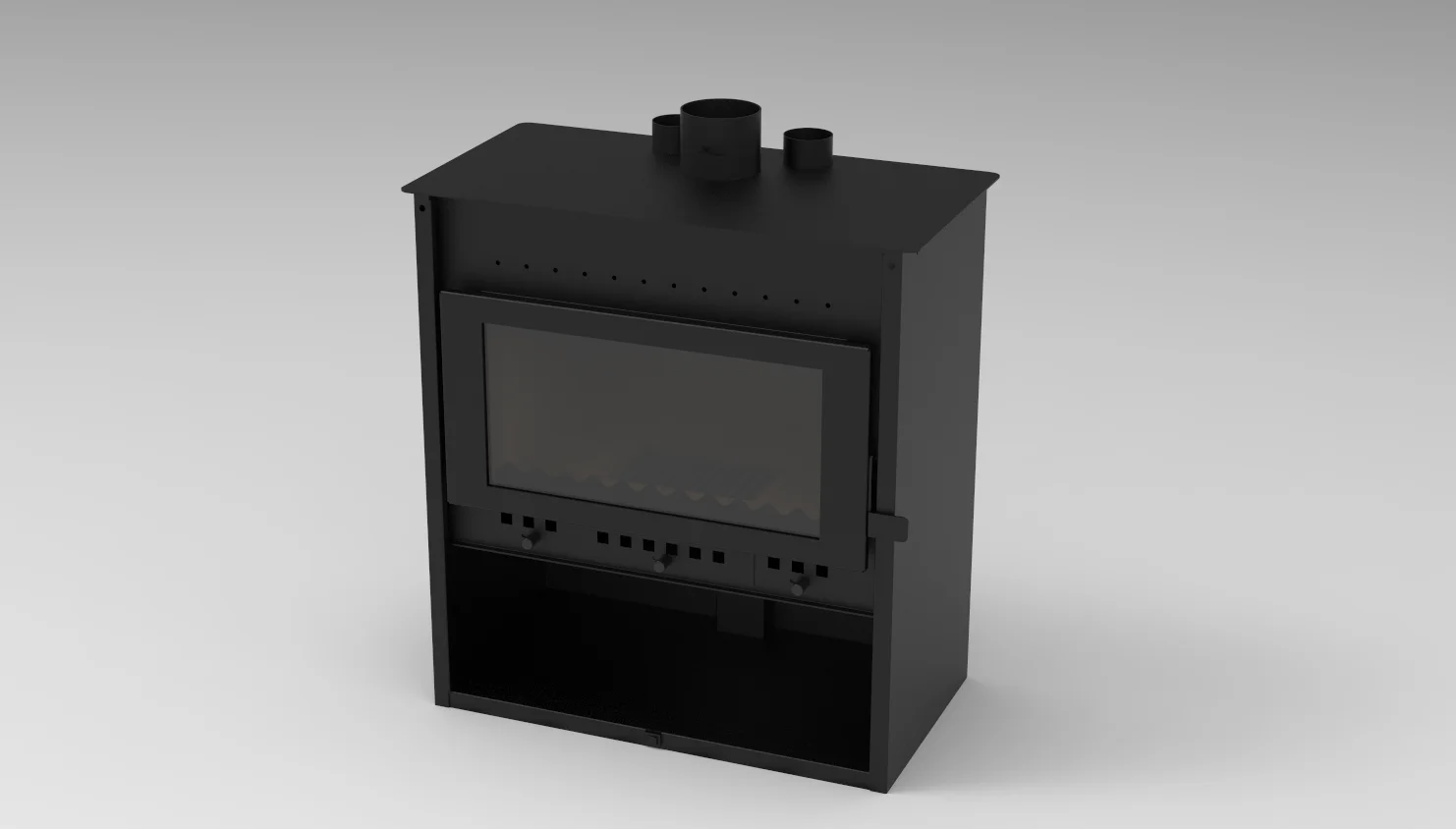PINCHENG 19kw ducted air heating wood burning stove with ventilation