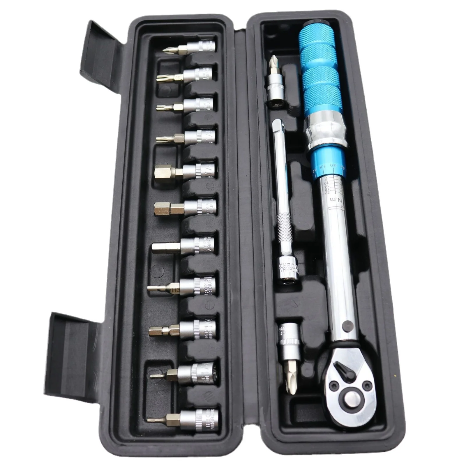 1/4 Inch Drive Universal Digital Adjustable Bicycle Wrench Set Chrome Finish Steel Alloy Spanner Metric Measurement OEM Product