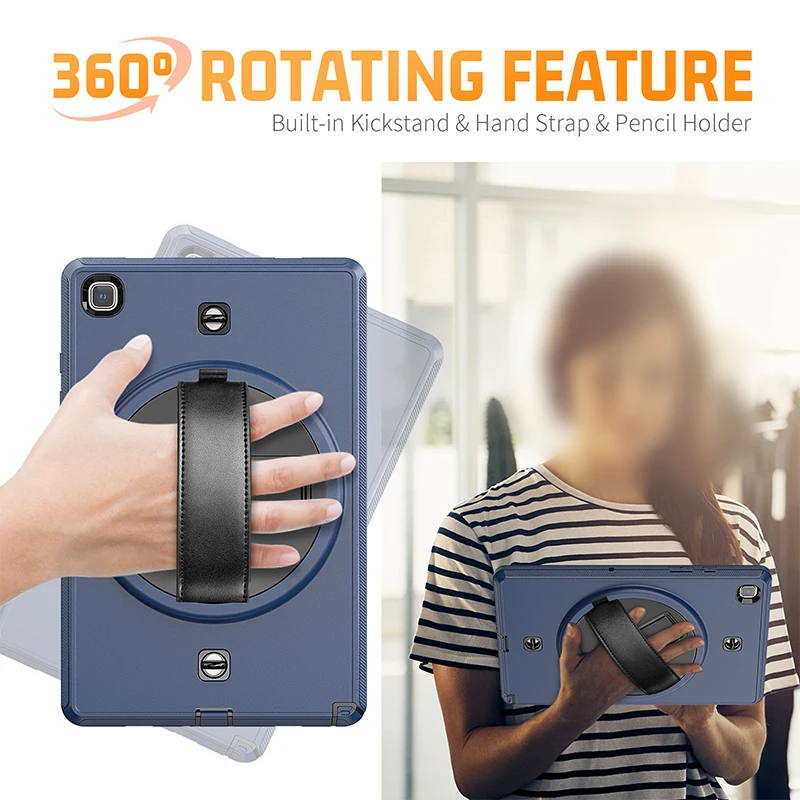 For Amazon Fire hd 8 Shockproof Rugged Case With Screen Protector Shoulder Strap For Amazon Kindle Fire HD8 Plus 2020