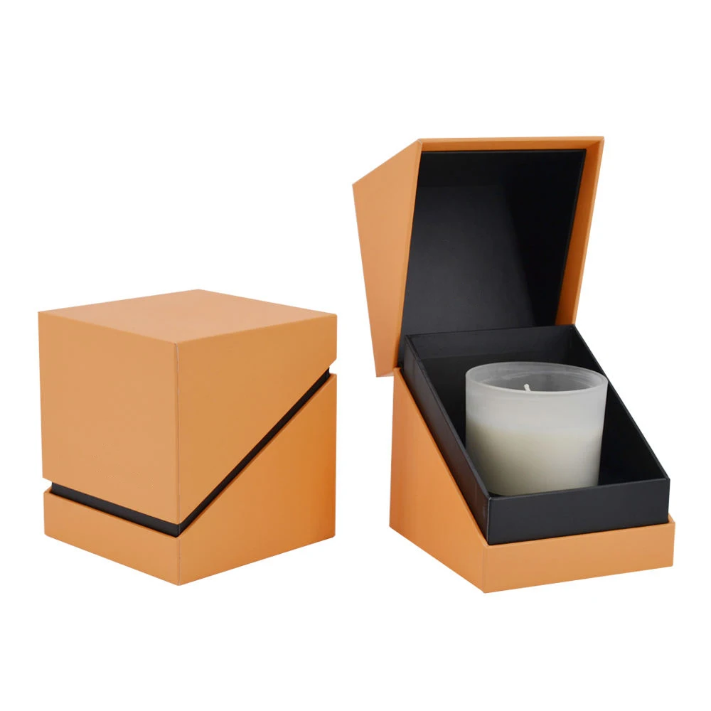 Luxury Custom Paper Candle Container Packaging Boxes For Candles Jar Perfume Gift Box With Lid Gold Foil Holographic Rigid Box