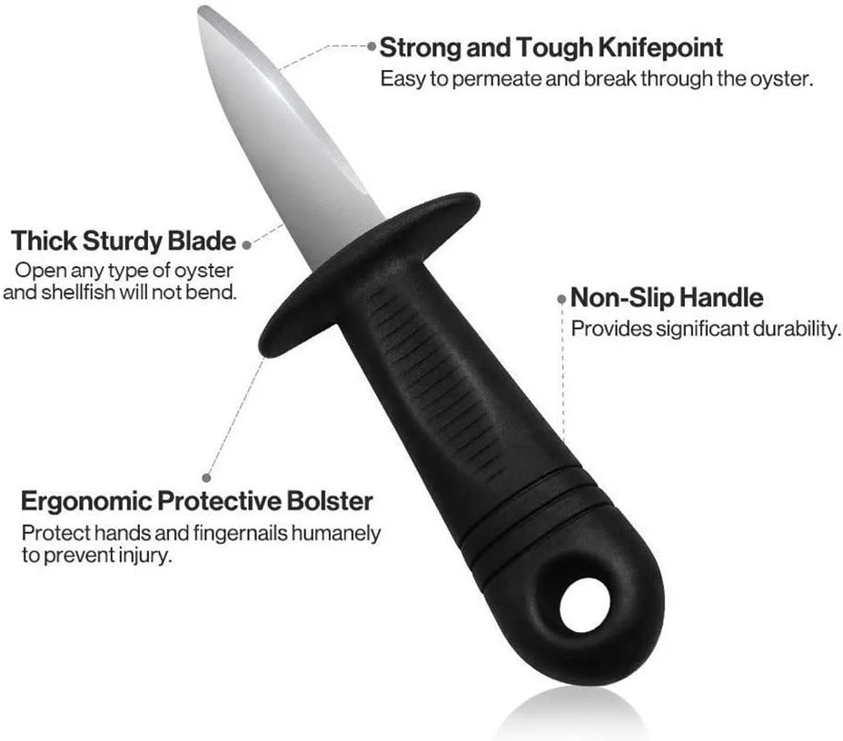 High quality Cheap stainless steel Oyster Knives Shucker with PP handle