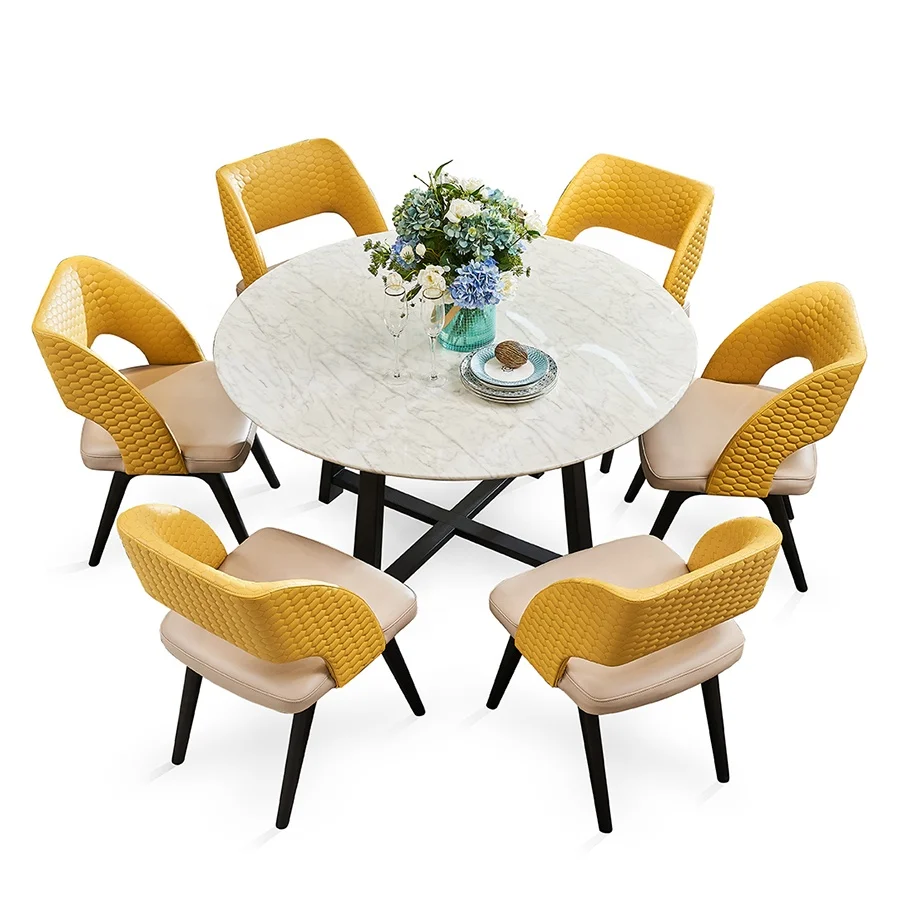 Скандинавский обеденный стол, мраморный обеденный стол