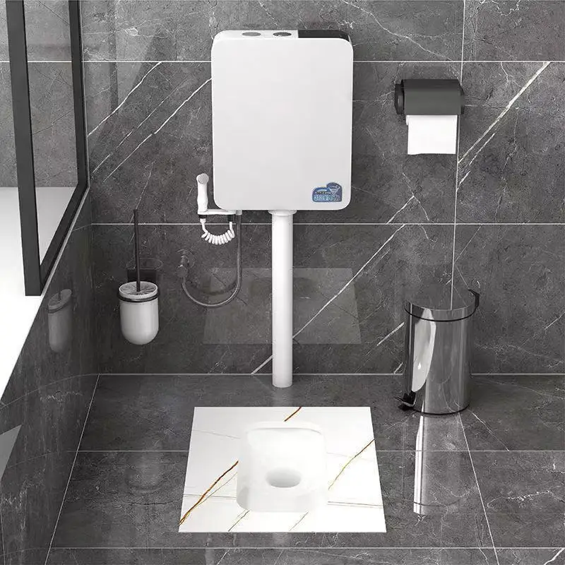 Eastern WC Sintered Stone Ceramic Squatting Toilet Public Black Colour Squat Toilet Pan With Flush