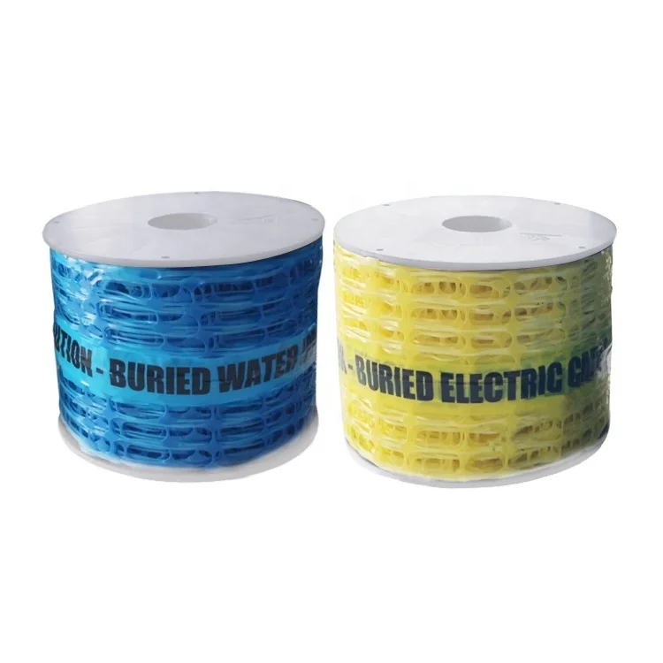 Customized HDPE Plastic buried cables lines safety netting underground tracing caution tape continuous marker warning tape mesh