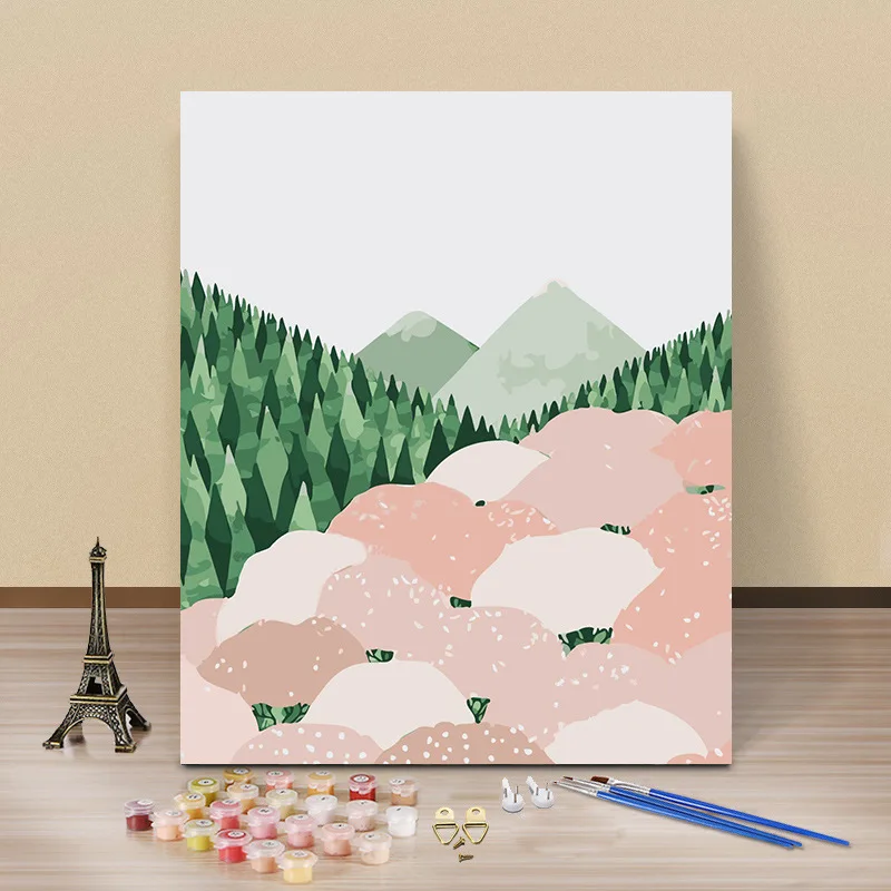 Amazon Hotsale Digital Paintings Cheap DIY Handmade Acrylic painting Tabletop Decorations Canvas Paintings by Number