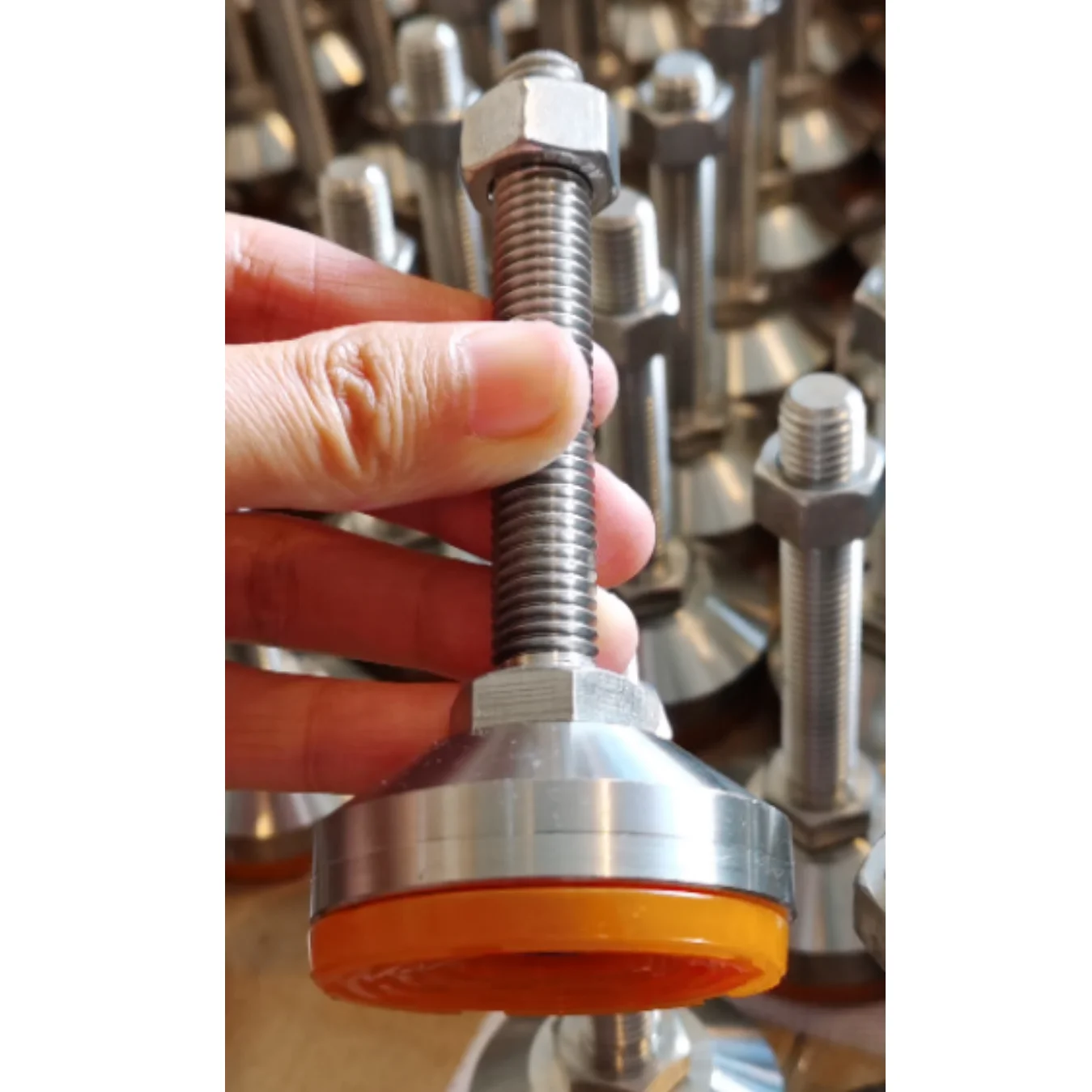 High Quality Stainless Steel Galvanized Carbon Steel Furniture Leg Leveler Rubber Anti-Slip Base Solid Adjustable Leveling Foot