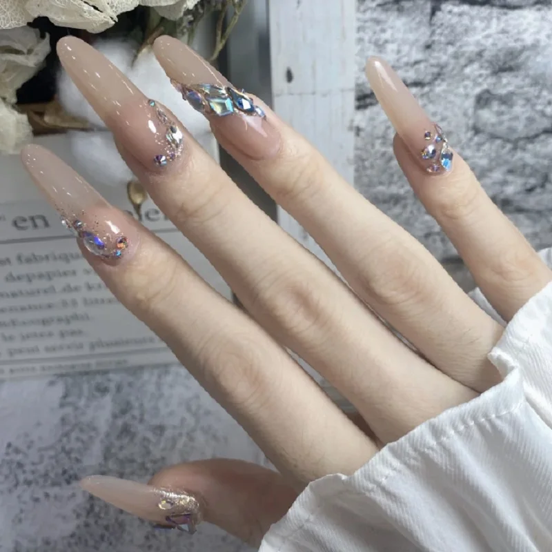 6 Сетка blingbox Стразы для ногтей нанесения с помощью клея камень набор все в форме Гибридный маникюр Kawaii браслеты подвесками Сделай Сам японский нейл-арта