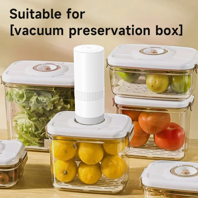 3 in 1 Mini Handheld Portable Home Kitchen Electric Mason Jar Vacuum Sealer Rechargeable Sealer Kit for Wine Bottle Lunch Box