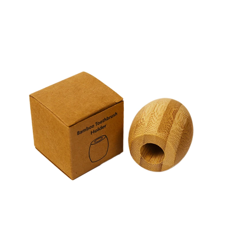 100% bamboo cylinder bamboo holder for toothbrush with small craft box for adult&children&kid