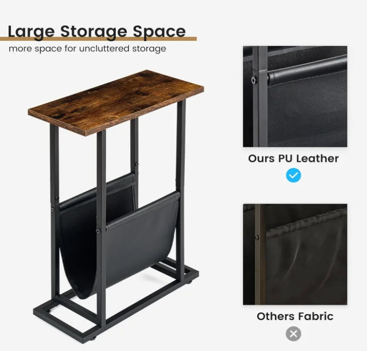 Rustic Magazine Holder Rustic Slim Little Thin Table Narrow Side Table Indoor End Table