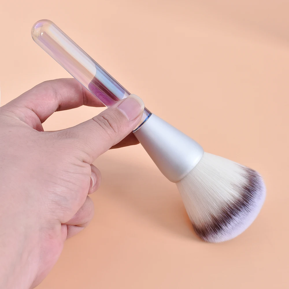DailyQueen Custom Logo Single Super Big Powder Crystal Makeup Brush Private Label Vegan Bristle Cream Powder Contouring brush