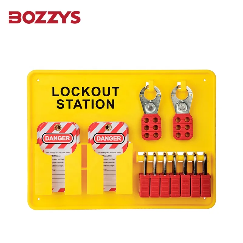 OEM manufacturer Wall-mounted Open Padlock Lockout Stations With 18 adlock-positions,for Industrial lockout-tagout