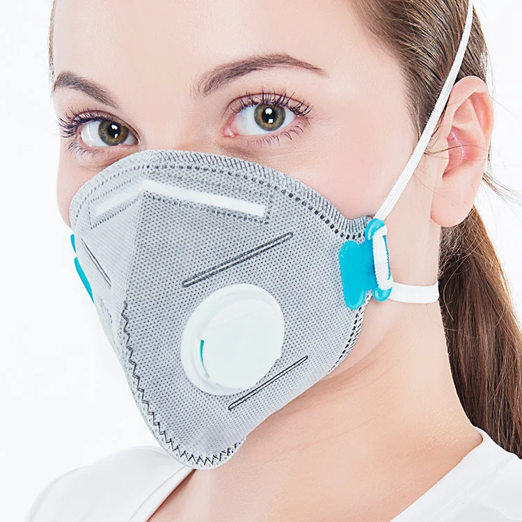 Регулируемый удобный дизайн головной ремень вертикальная Складная маска с клапаном выдоха