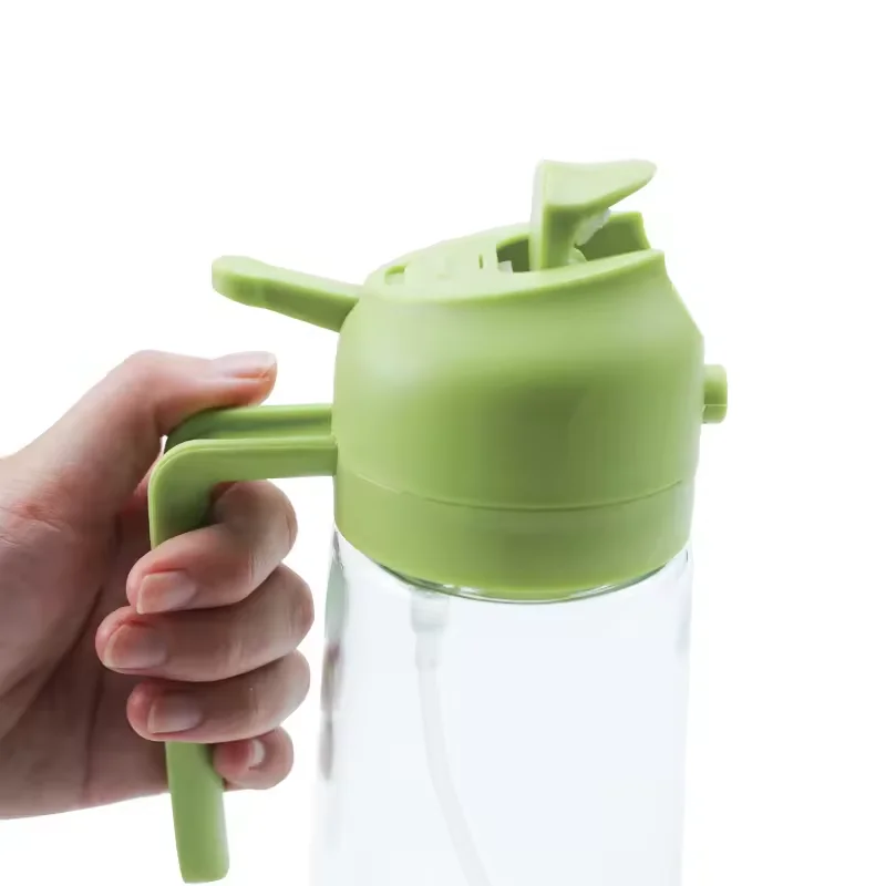 17oz 2-in-1 Kitchen Cooking Tool 500ml Oil Dispenser & Pourer Spray Bottle for Baking BBQ Olive Oil Other Ingredients BBQ Tools