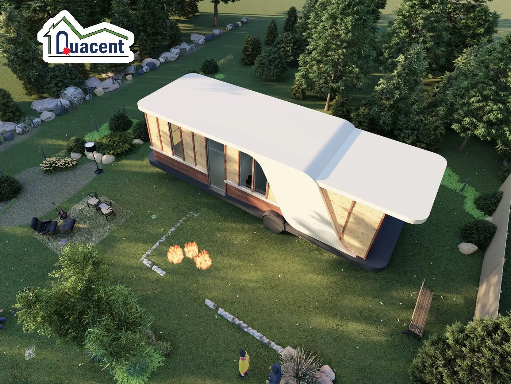 SIPA Сертифицированный Quacent роскошный современный трейлер индивидуальный тропический автомобиль изготовленный из конструкционных изолированных панелей высококачественный сборный дом