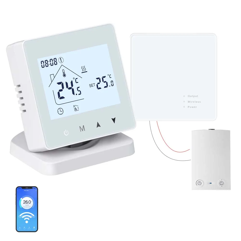 Smart Tuya wireless gas boiler heating thermostat WiFi type remote control heating thermostat
