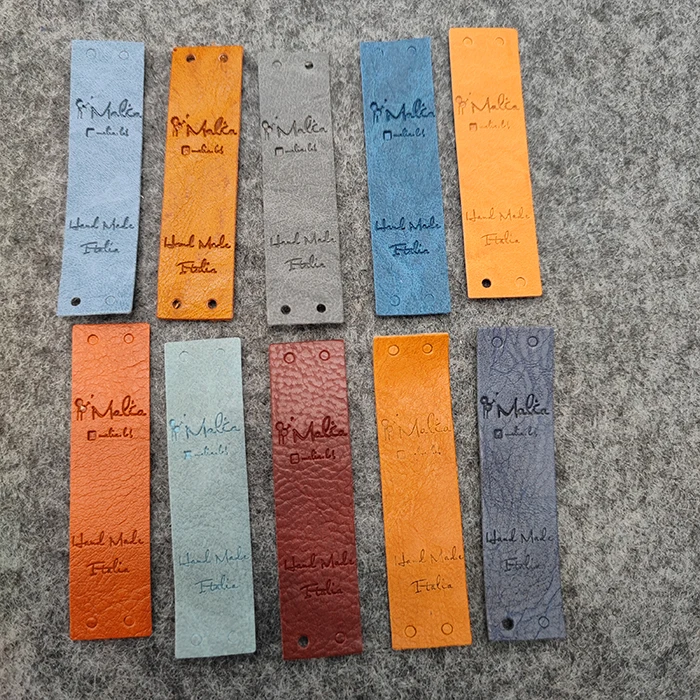 Custom Personalized Embossed Logo Jeans Clothing Leather Tags Synthetic Genuine Leather Patch Wholesale Blank Pu Leather Label