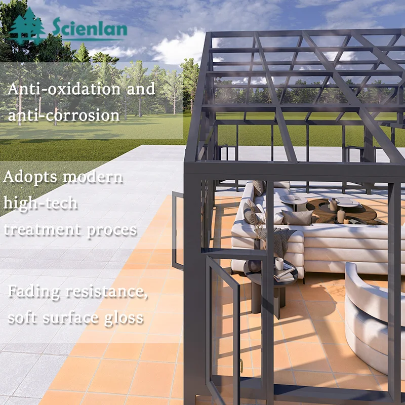 Factory Wholesale Aluminum Glass Sunrooms Conservatory customized Greenhouse sunrooms & glass houses