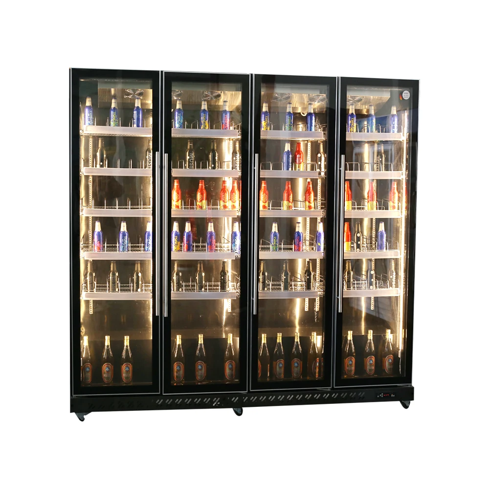 750 Liters Air Cooling Multi-door Beverage Display Fridge Visicooler