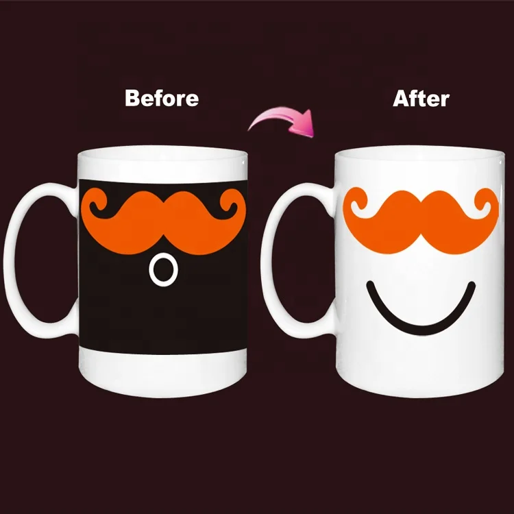 Sublimation Novelty Design Custom Coffee Cup Color Change Magic Mug 11oz Funny Ceramic Cute Cat Water Bottle