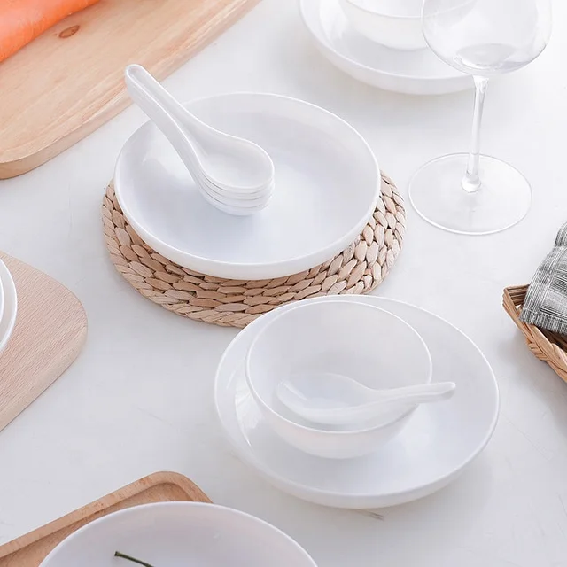 Factory cheap eco-friendly Microwave Safe round opal  glass bowls  dinnerware set