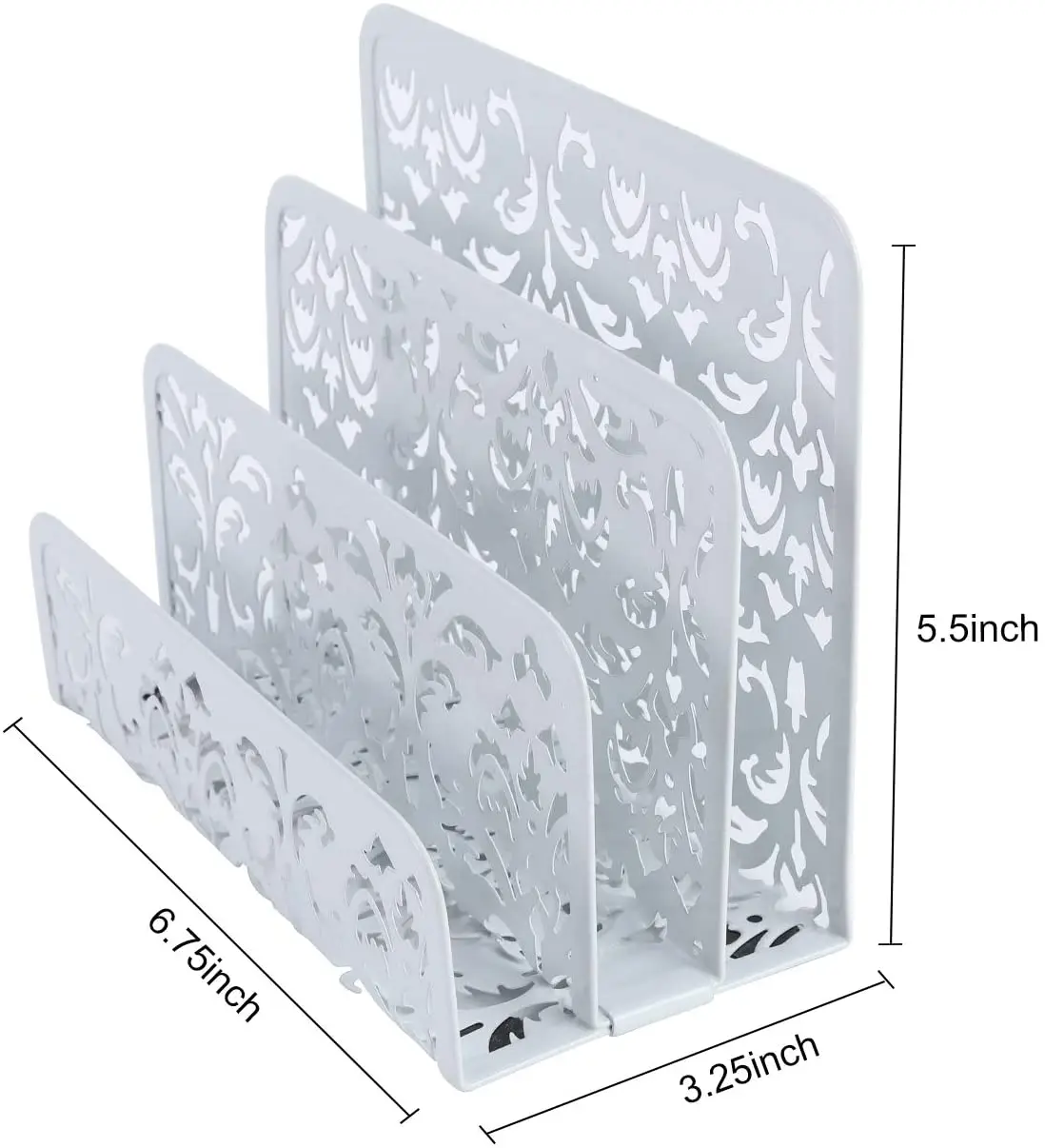 
Desk Mail Organizer Office Small Letter Sorter Storage Desktop File Organizer with 3 Vertical Upright Compartments 