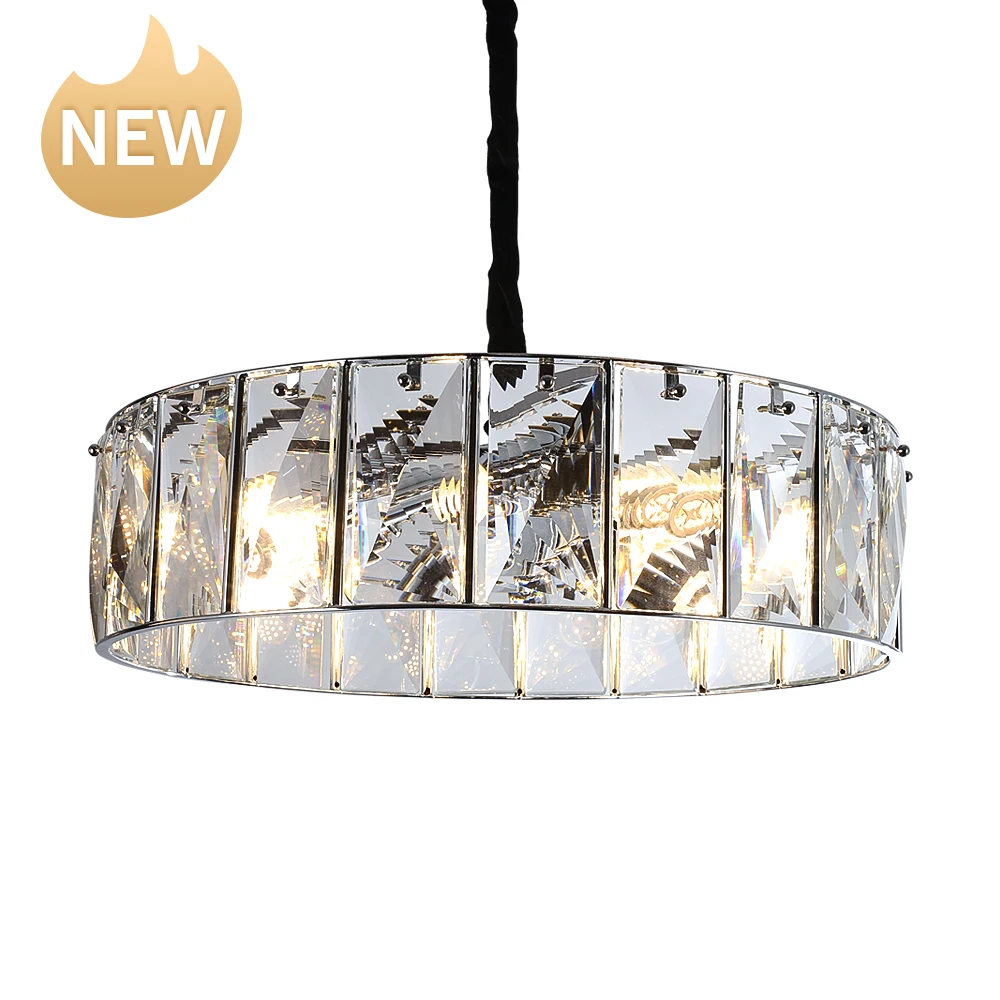 Modern Luxury Crystal Ceiling Light Chandeliers for Living Rooms Crystal Chandeliers Round