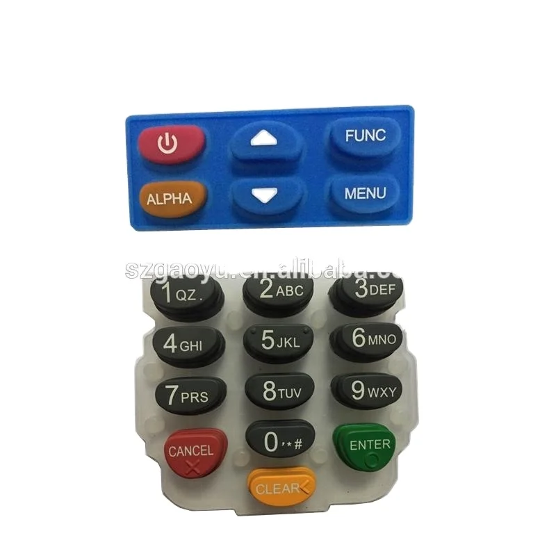 NEW English KEYPAD spare parts silicone rubber keypad for s90 D210 A920 A930 S900 D200 D230 S920 S800 S910 S58 S80.