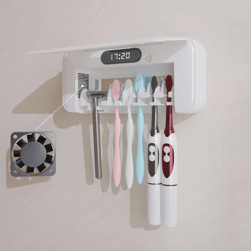 2022 new trending KC battery Air Drying Time Display home using smart toothbrush sterlizer  CE FCC EPA