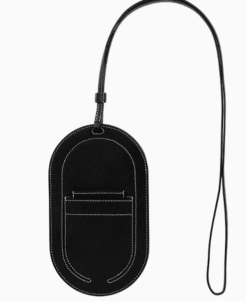 Zenos Genuine Leather Crossbody Phone Case Versatile Mini Mobile Card Holder Hanging Closure Small Fashionable Letter Key Case