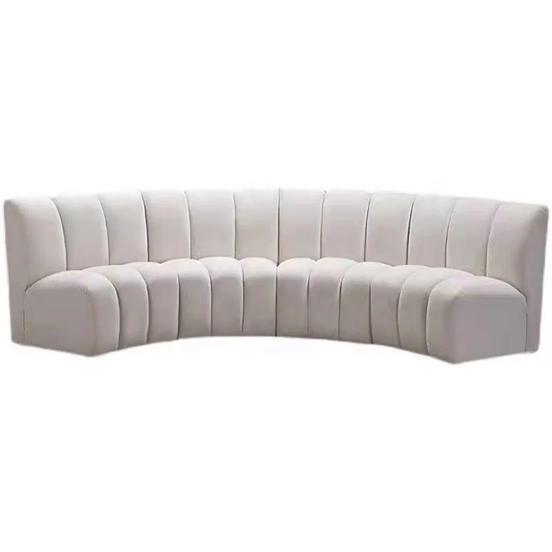 custom modern luxury round hotel lobby sofa beautiful fabric living room round settee 6 7 seater sofa set designs with price