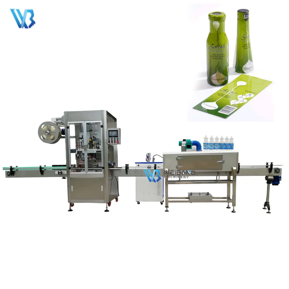 YANBAN automatic  sleeve applicator machine juice bottle shrink sleeve wrapping machine