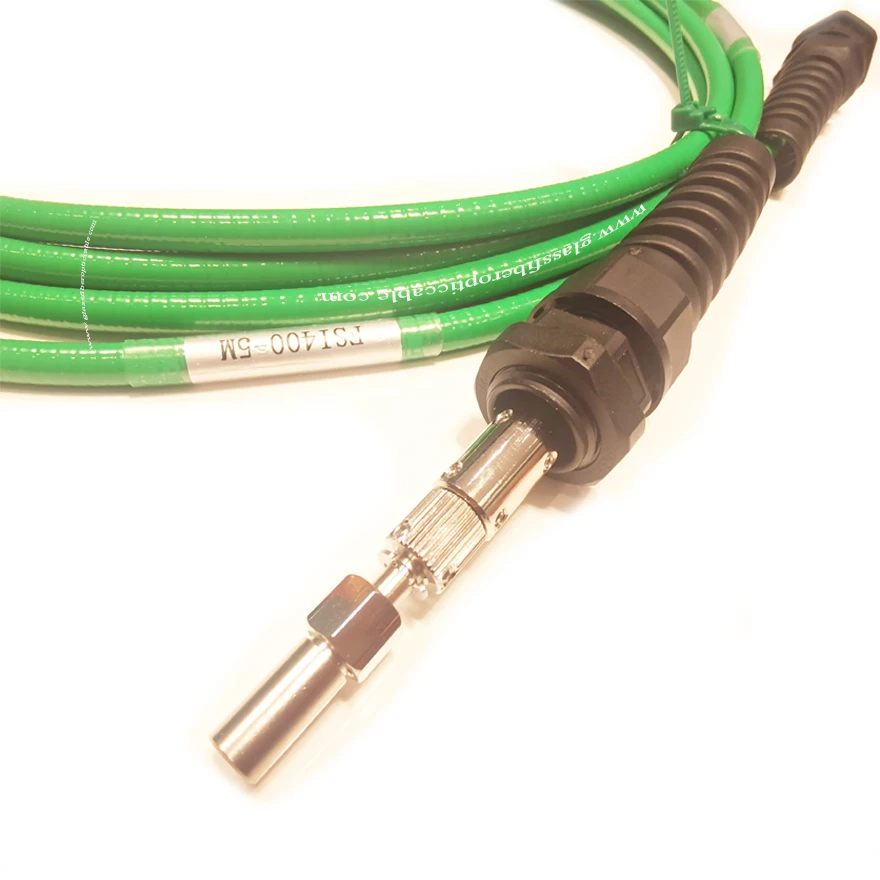 Standard connectors  S@A or D80 Lower Power Laser Fiber Cable Active Cooling Laser Cable High Power