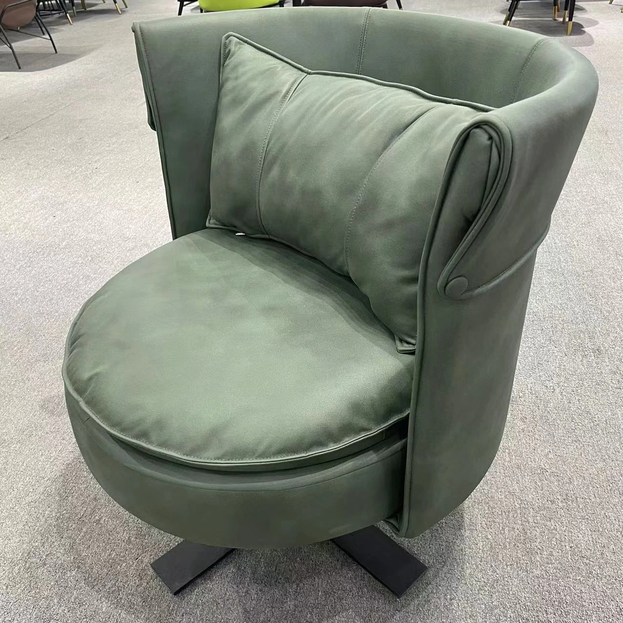 Современная мебель для гостиной, роскошный кожаный тканевый обеденный диван, набор мебели для дома и офиса, поворотный стул