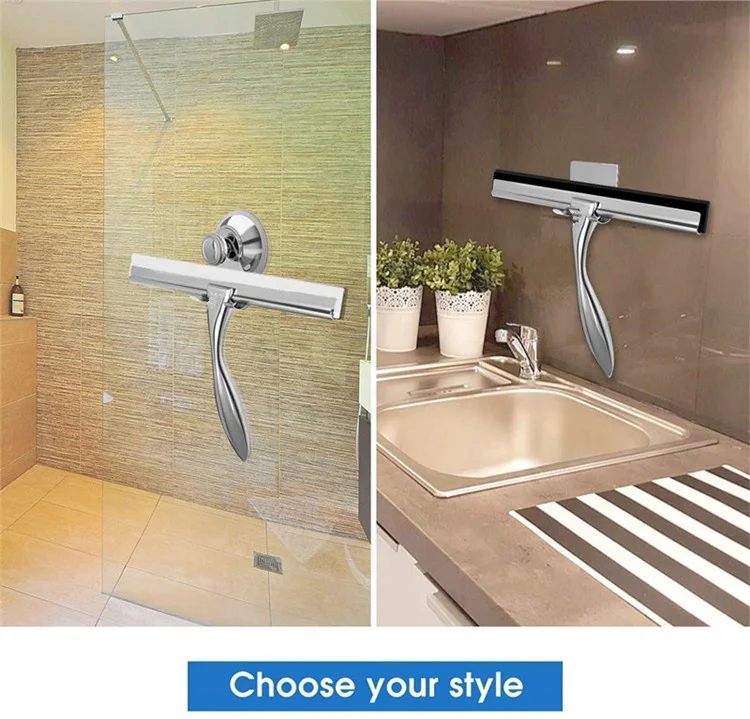 
Stainless Steel Squeegee Wiper Bathroom Shower Window Squeegee for Mirror/Glass/Car 