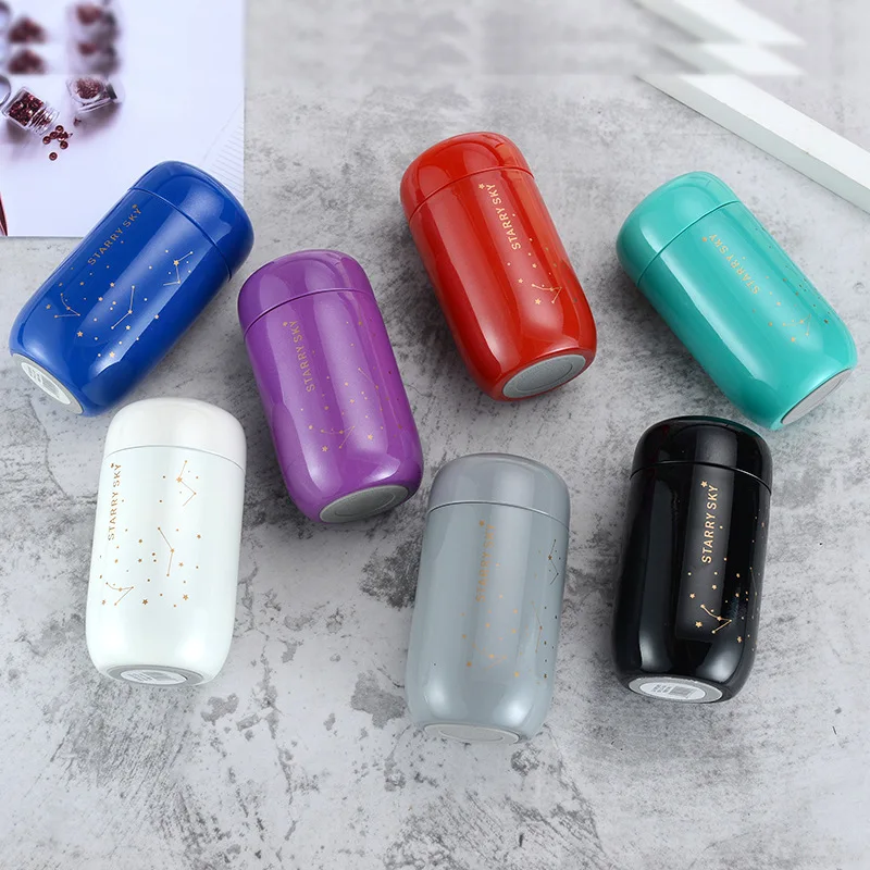 Customized logo portable travel thermos for coffee double wall vacuum thermos coffee mug steel water bottle