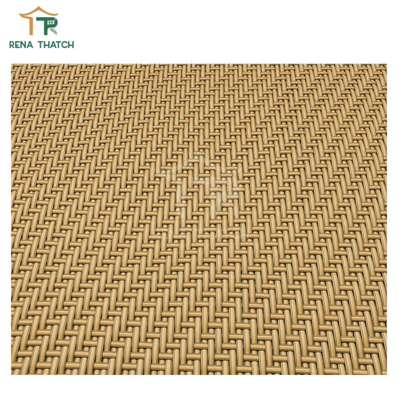 PVC fire retardant artificial straw grass mat synthetic rattan weave sheet plastic straw mat for ceiling