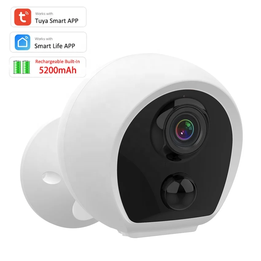 Battery Powered IP66 Waterproof Tuya 2K Ultra HD Smart Camera Surveillance IP Camera Support Alexa Google Home