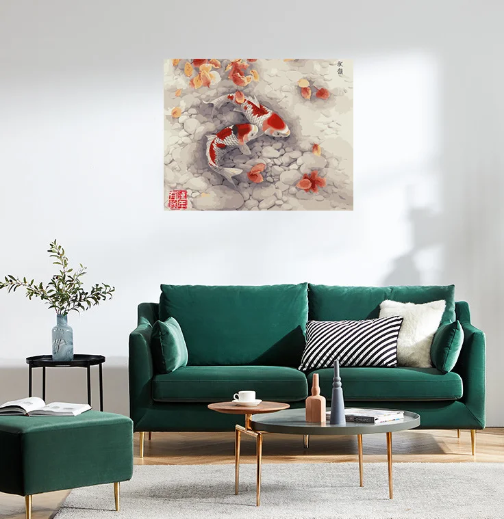 
Paint By Numbers For Adults Beginner To Advanced Number Painting Kit Lucky Fish 40x 50cm 